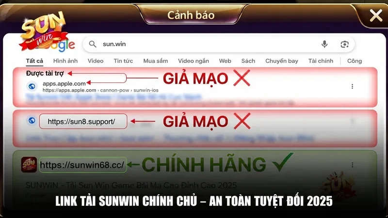 Cách phân biệt link Sun win chuẩn và link giả mạo